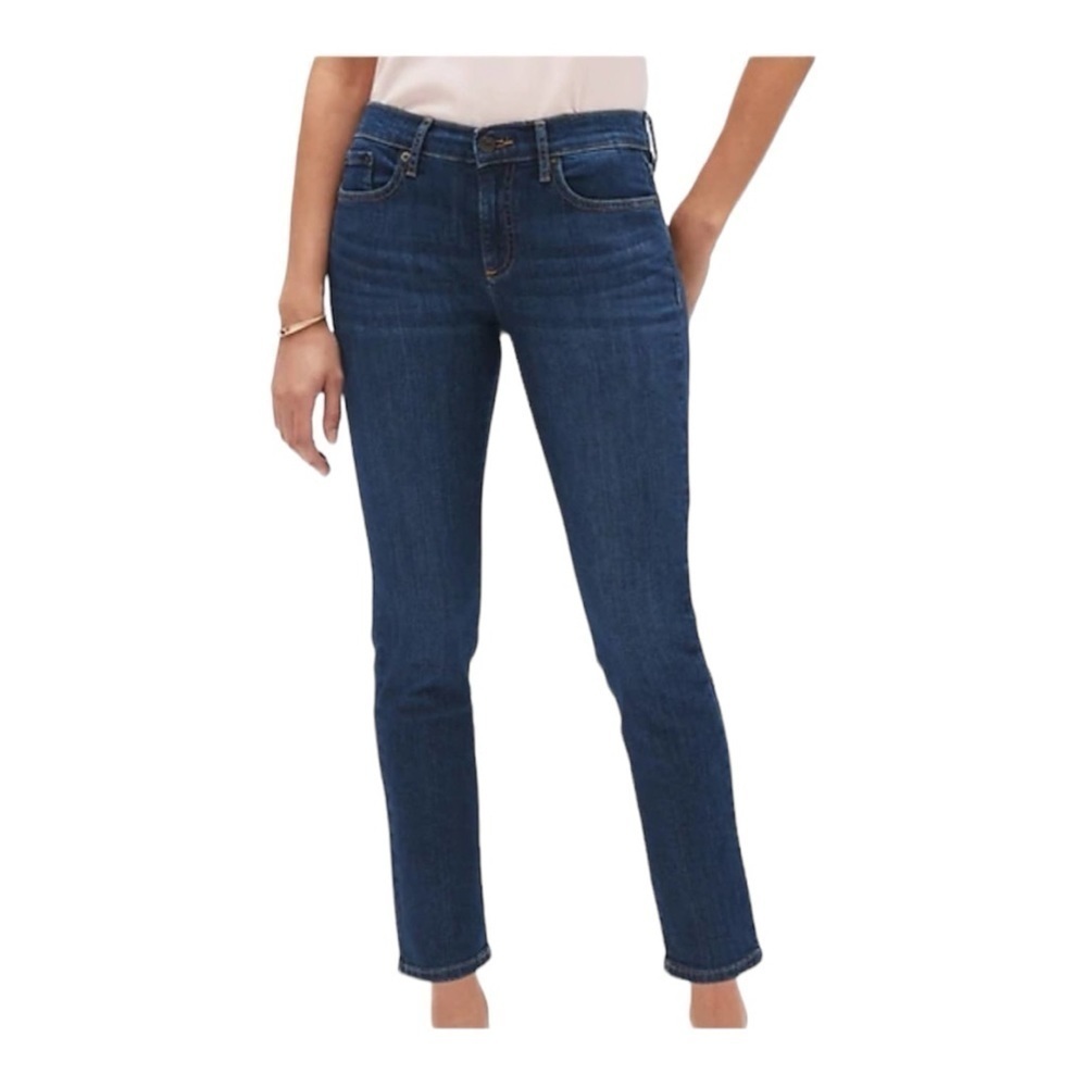 BANANA REPUBLIC Factory women's Straight Ankle Medium wash jeans Size 27 /4 EUC